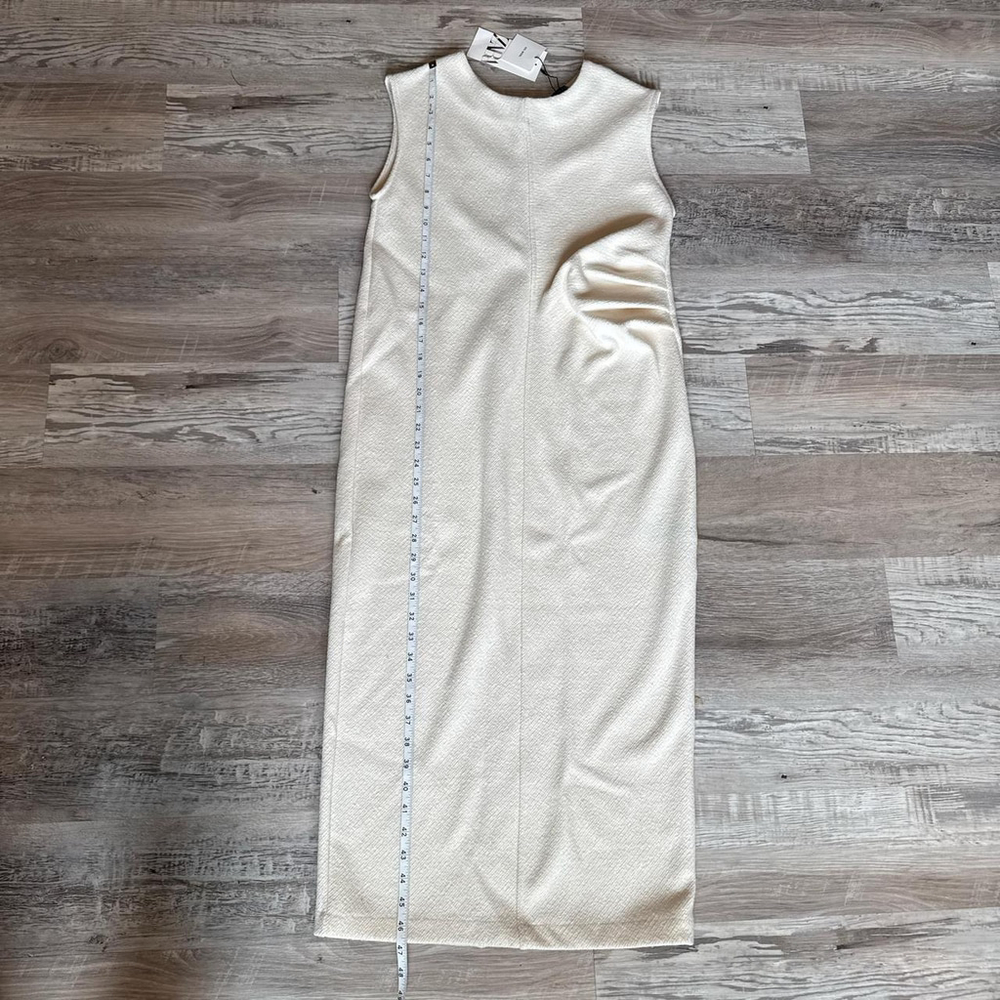 ZARA LONG DRESS WITH GATHERED DETAILS - BRAND NEW WITH TAG - SIZE S